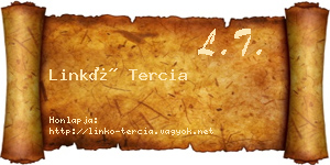 Linkó Tercia névjegykártya